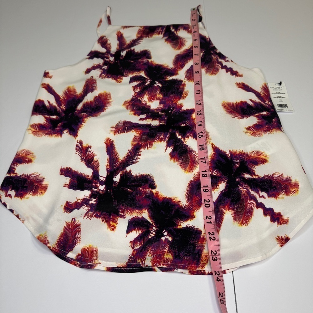 EQUIPMENT Femme NWT Women's XS Isabeau Cami Nature White Multicolor top - Picture 9 of 10